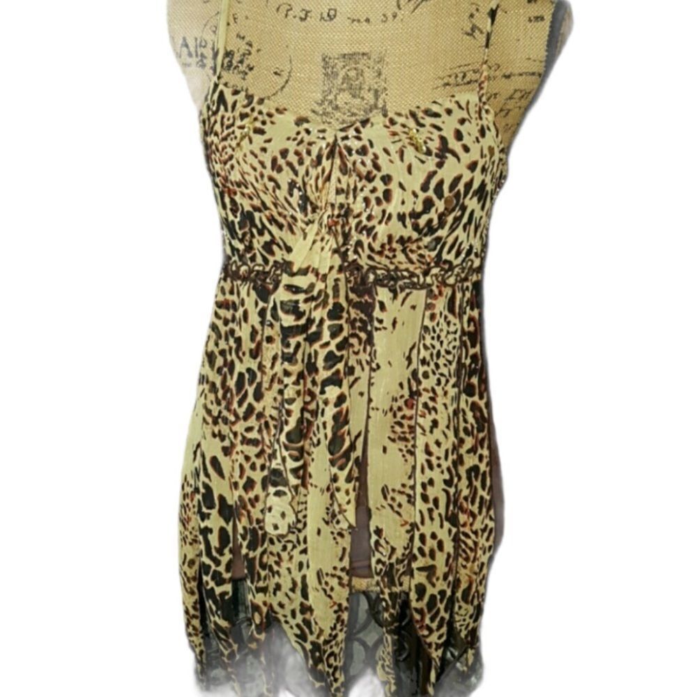 Vintage Carrie Allen Animal Print Top